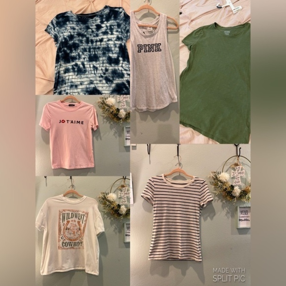 Lot of 6 shirts all size small brands in description